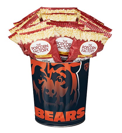 Chicago Bears 3-Flavor Popcorn Tins